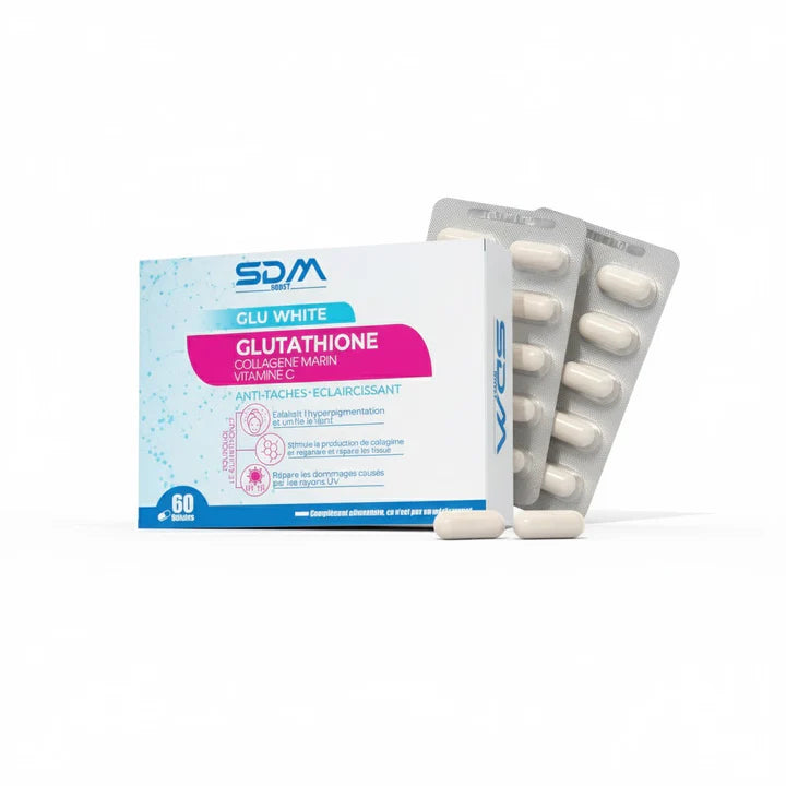 SDM Boost Glu White Glutathione 60 Gélules Complément Alimentaire Écla –  Global Para