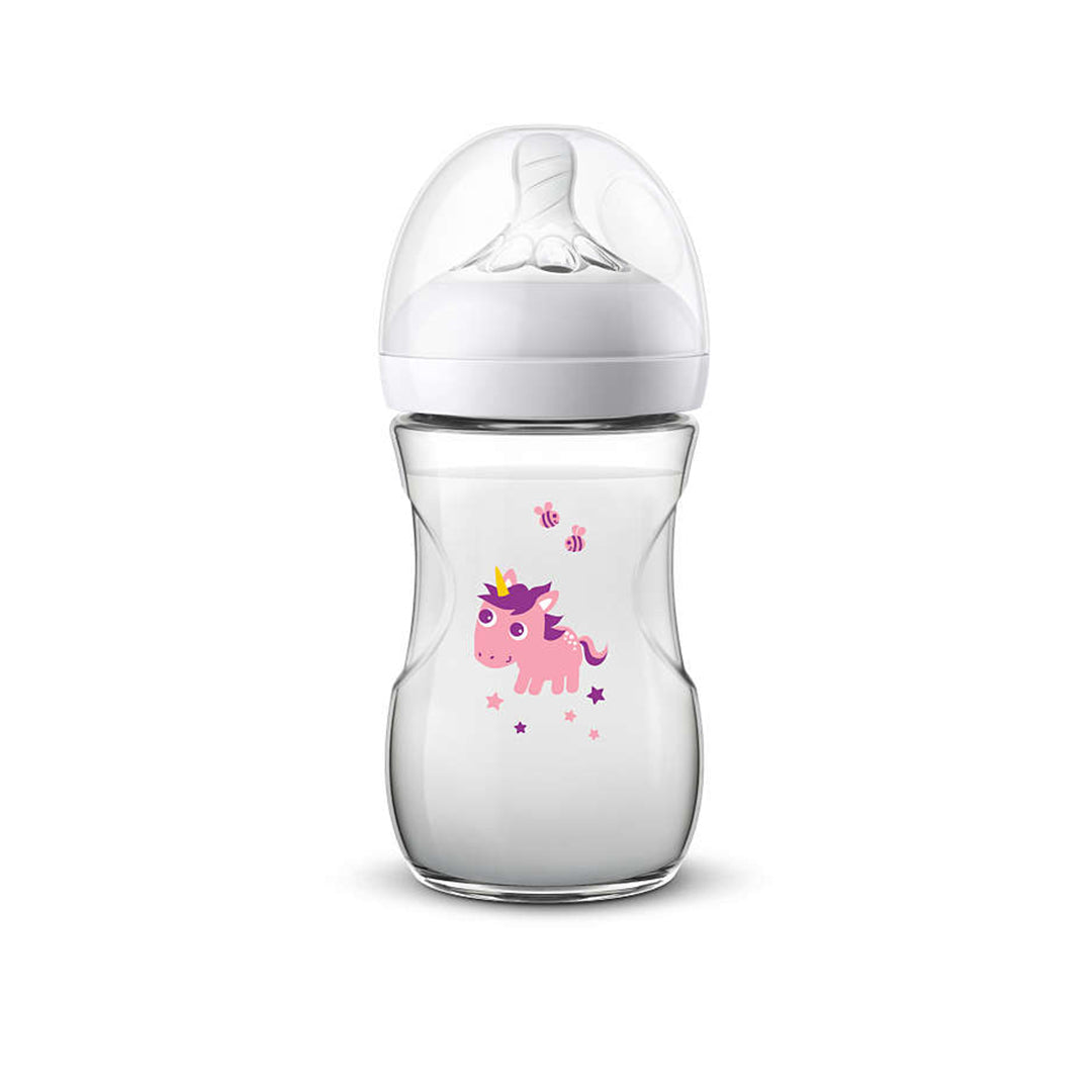 AVENT Biberon Naturel 260ml +1m Scf070/25 Unicorn