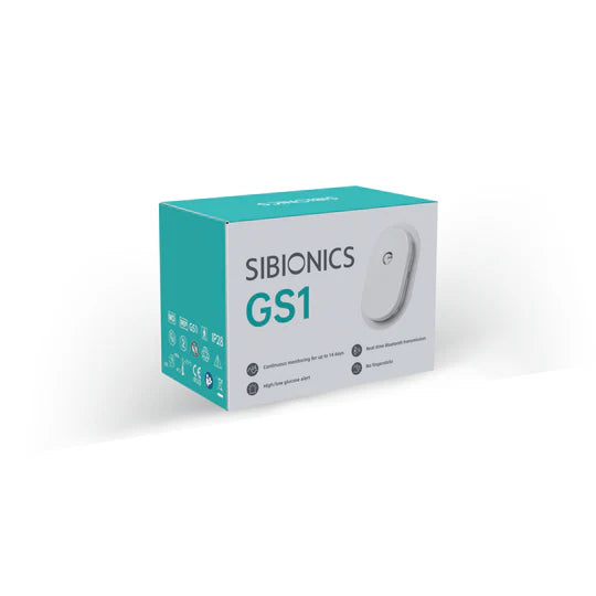 SIBIONICS GS1 Système Surveillance Continue Glucose 14 Jours Capteur Diabète App Mobile