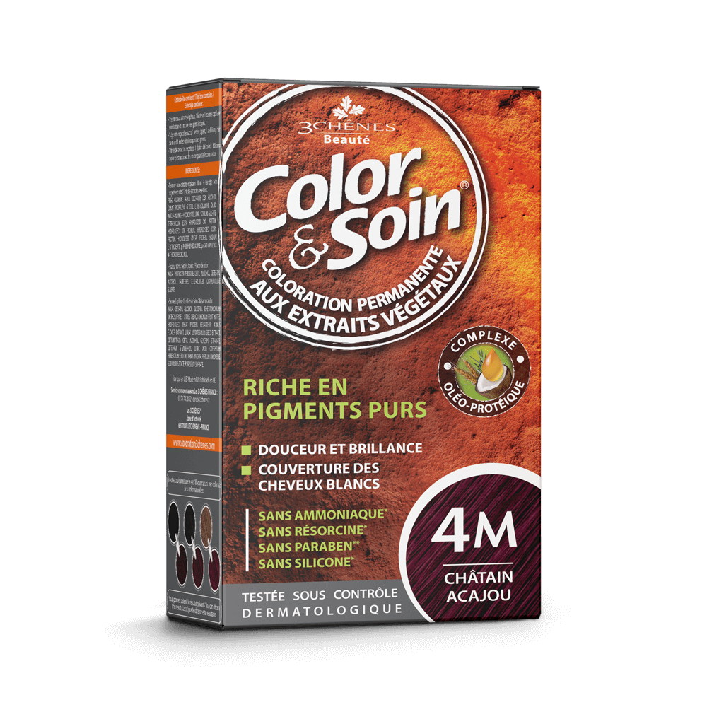 3 Chênes Color et Soin 4M Châtain Acajou nova parapharmacie prix maroc casablanca