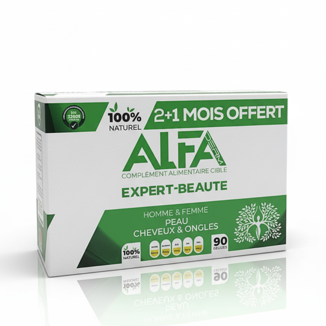 Alfaderm Expert Beauté Pack 2+1 Mois Offert - Complément Nutritionnel Beauté