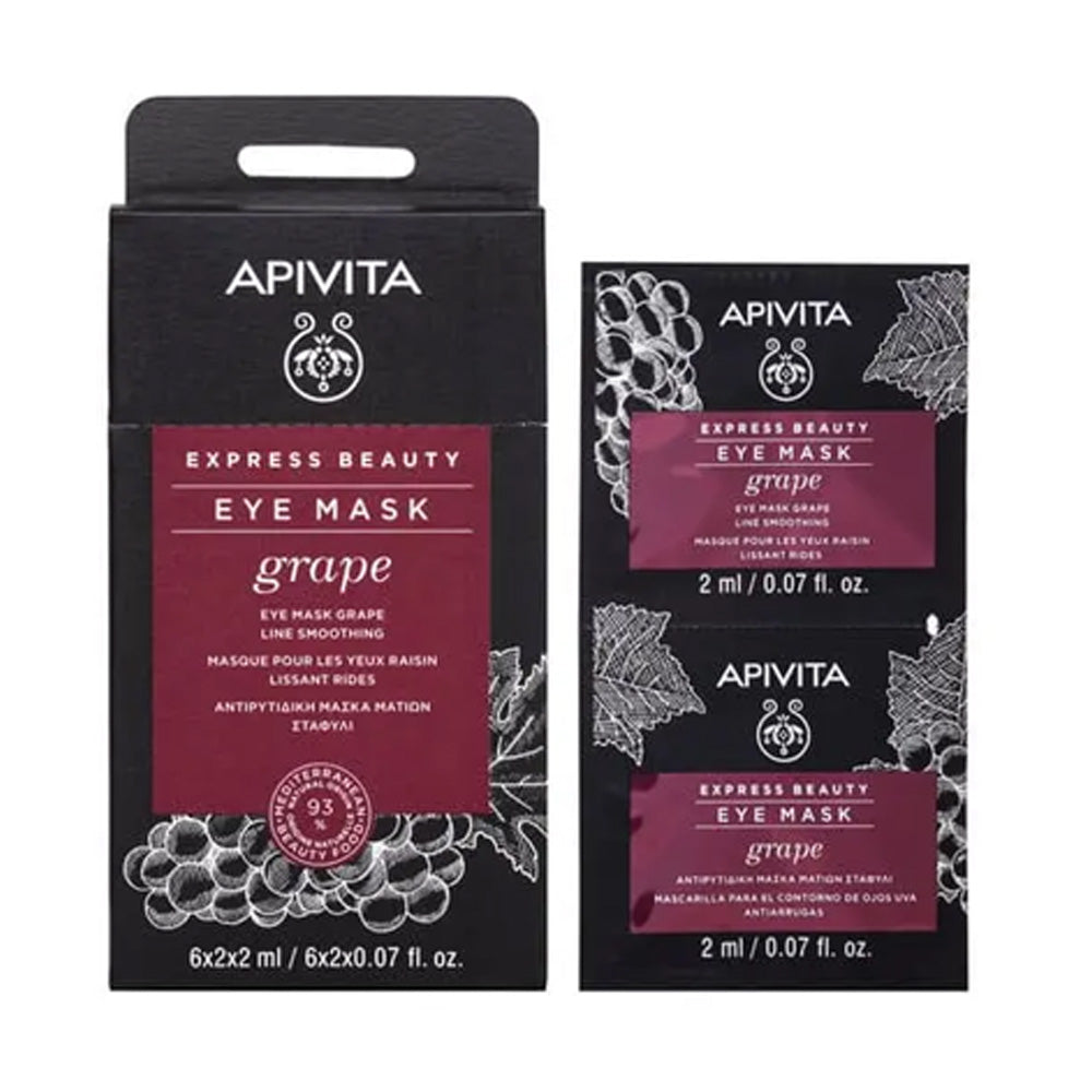 Apivita Express Beauty Eye Mask Grape 6*2*2ml | Global Para 