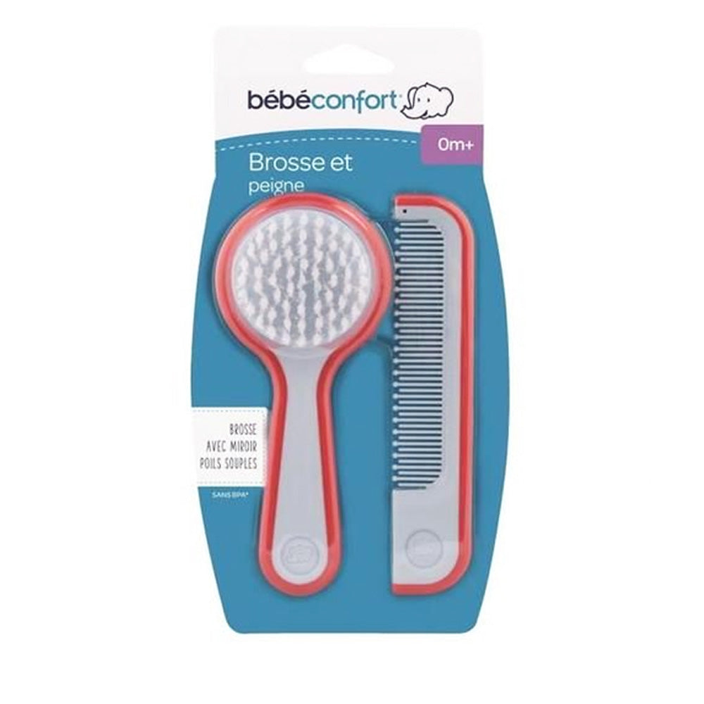 Bébé Confort Brosse Miroir Et Peigne Rouge Et Blanc +0-6m nova parapharmacie prix maroc casablanca