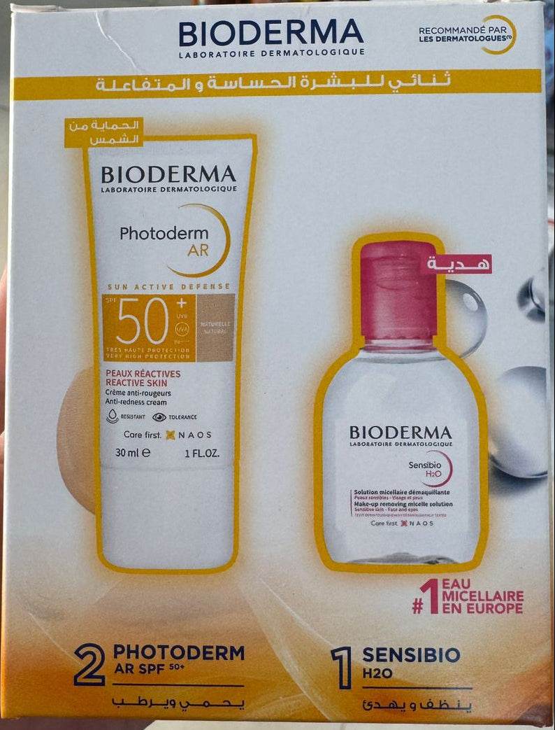 Bioderma Photoderm AR peaux reactives SPF50+ 40ml + SENSIBIOL H2O 100ML OFFERT - Global Para