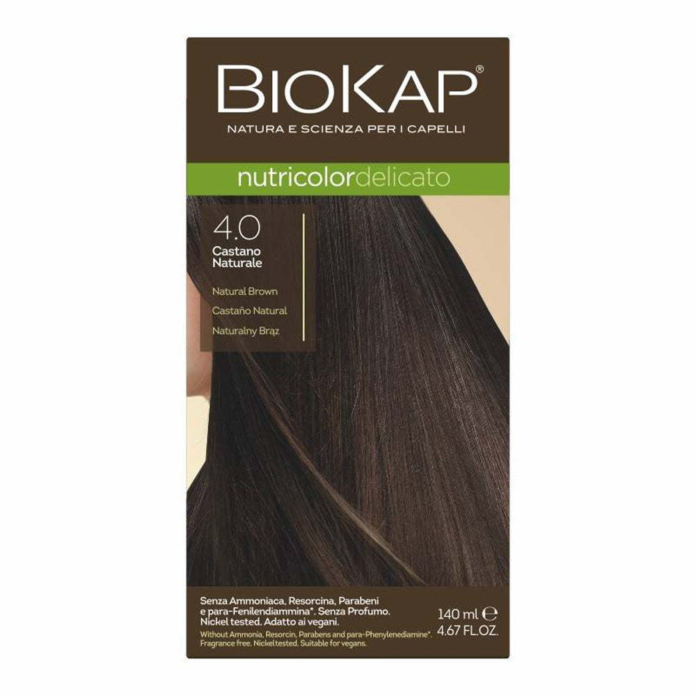 Biokap Nutricolor Delicato Teinture pour Cheveux 140ml 4.05 Châtain Chocolat | Global Para 