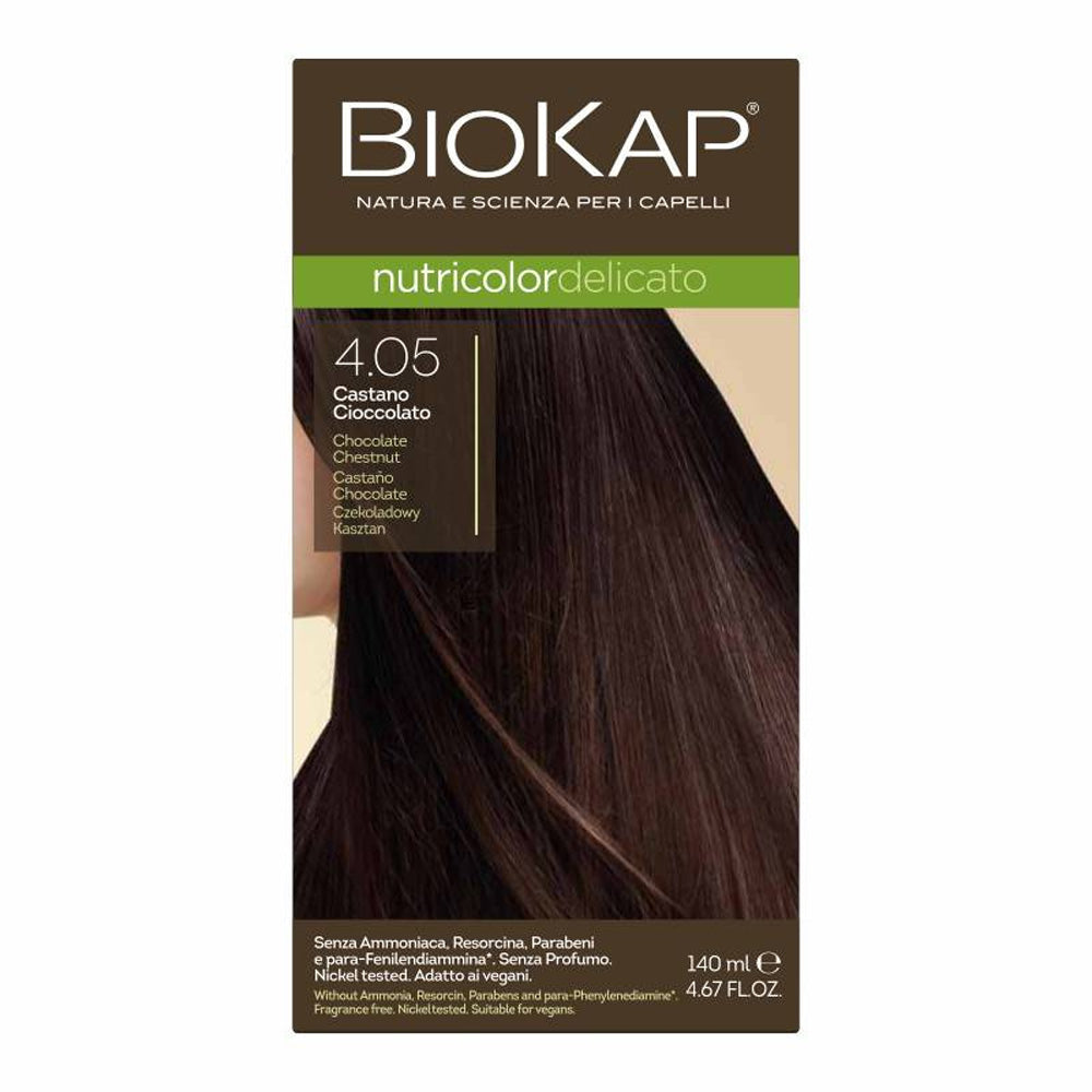 Biokap Nutricolor Delicato Teinture pour Cheveux 140ml 5.0 Châtain Clair Naturel | Global Para 