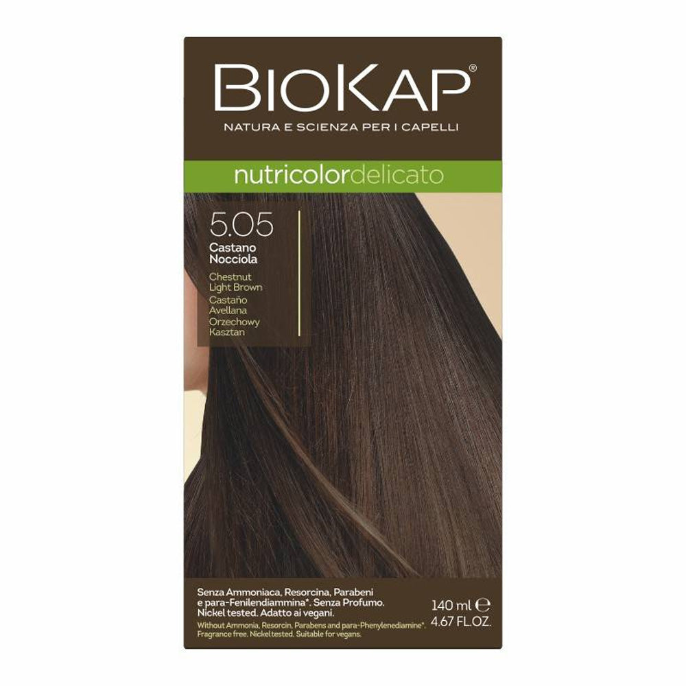 Biokap Nutricolor Delicato Teinture pour Cheveux 140ml 5.34 Châtain Miel Clair | Global Para 