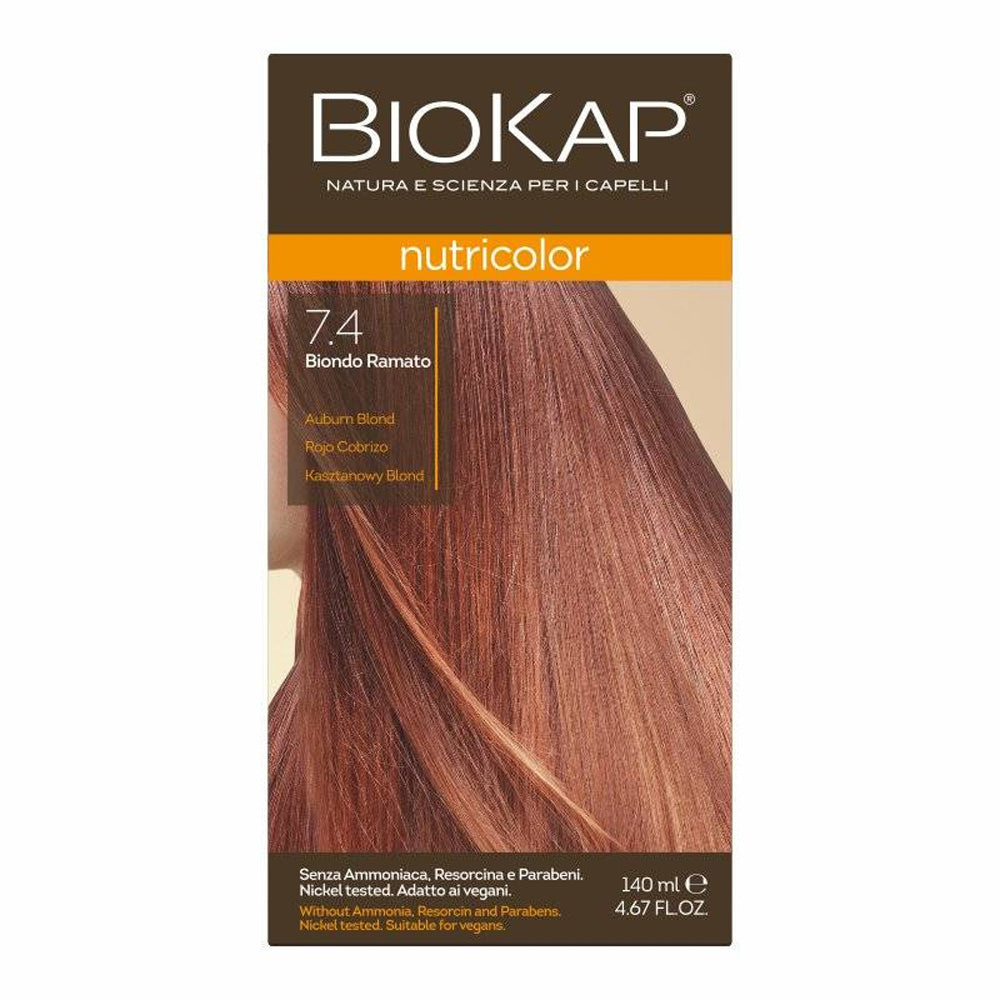 Biokap Nutricolor Teinture Pour Cheveux 140ml 4.5 Châtain Acajou | Global Para 