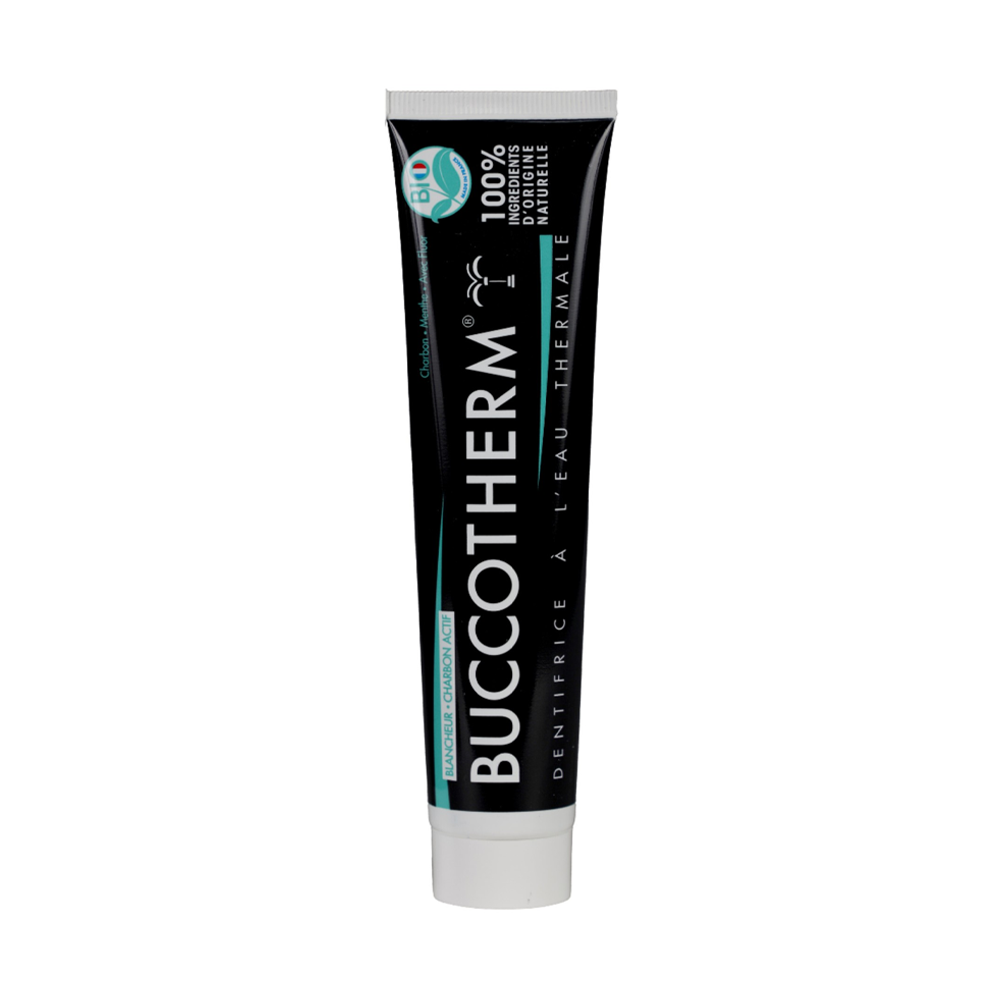 Buccotherm Dentifrice Blancheur au Charbon Actif BIO 75ml | Global Para 