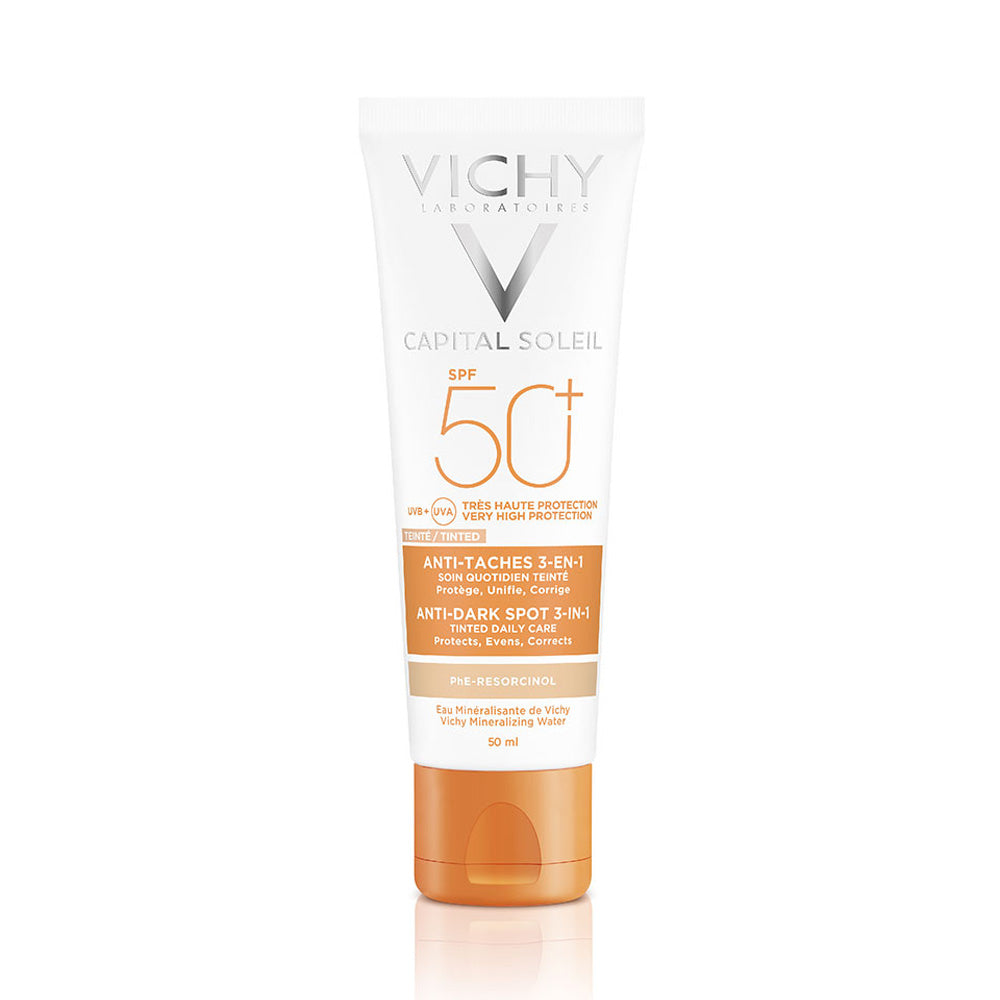 Vichy Capital Soleil Soin Anti-taches Teinté 3-en-1 SPF50+ 50ml nova parapharmacie prix maroc casablanca