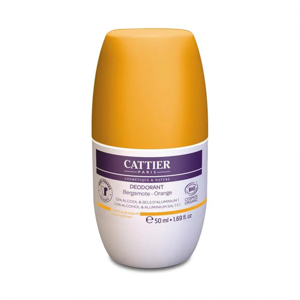 Cattier Déodorant Roll-on Fraicheur Agrume Bergamote-Orange 50ml nova parapharmacie prix maroc casablanca