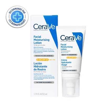 Cerave Crème Hydratante Visage SPF30 52ml Peaux Normales à Sèches
