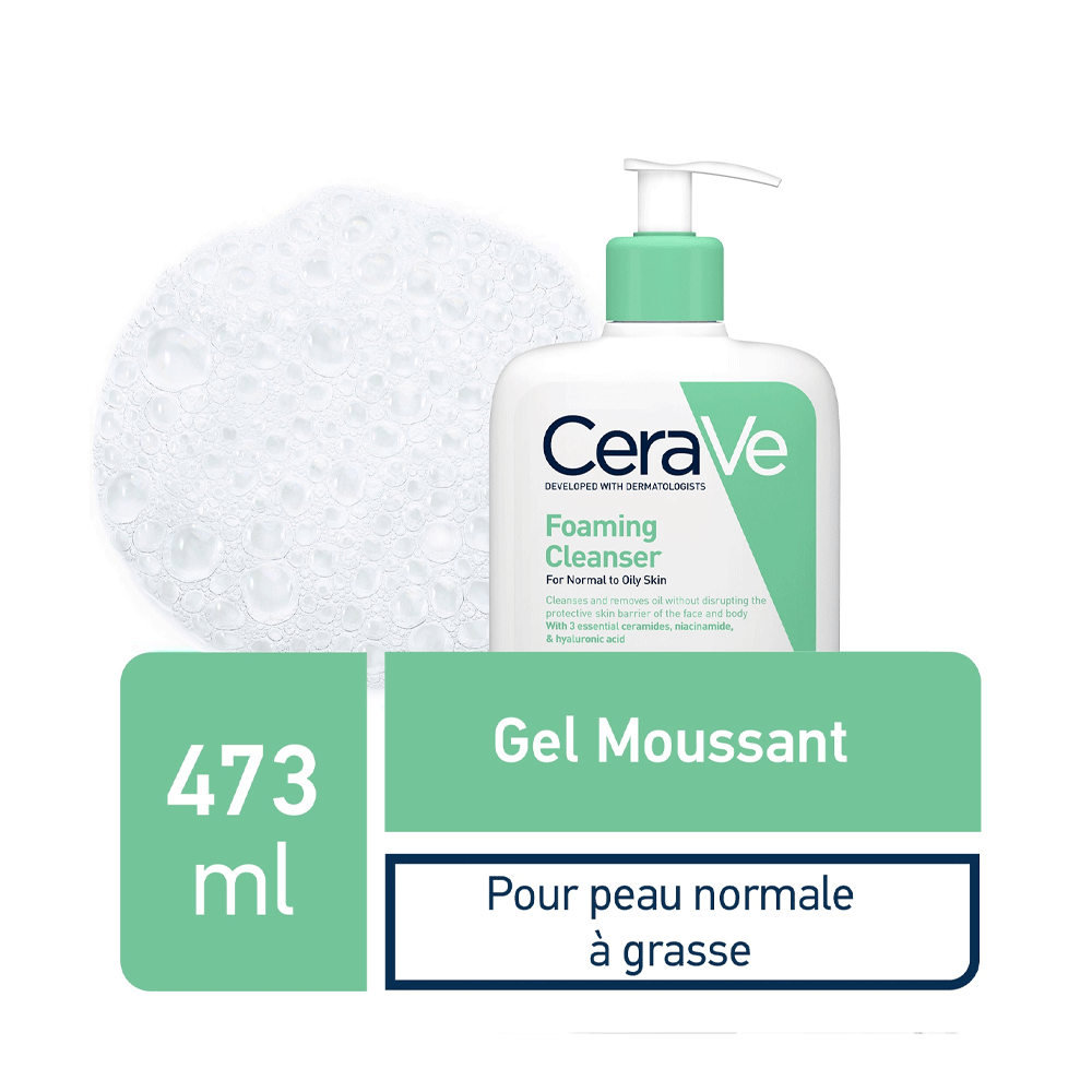 CeraVe Gel Moussant Nettoyant 473ml Peau Normale Grasse