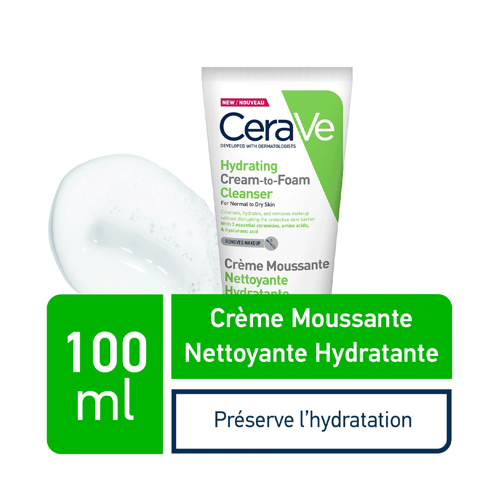 Cerave Crème Moussante Nettoyante Hydratante 100ml | Global Para 