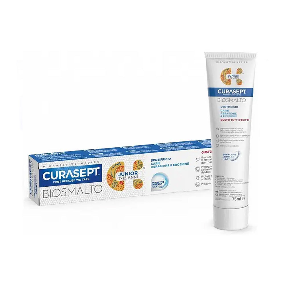 Curasept Biosmalto Dentifrice Junior Tous Fruits 7ans-12ans 75ml | Global Para 