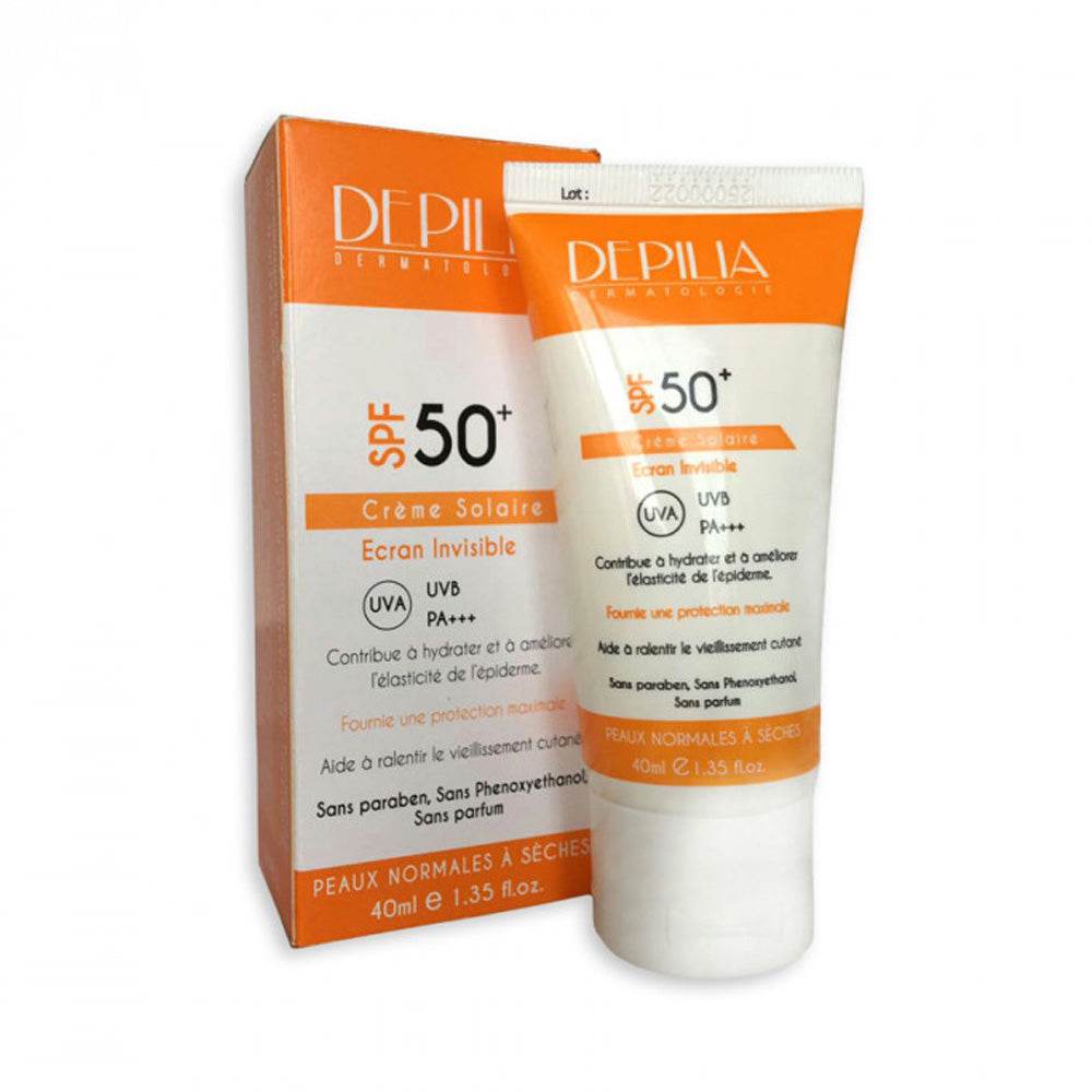 DEPILIA Crème Solaire  Ecran Invisible SPF 50+ 40ml
