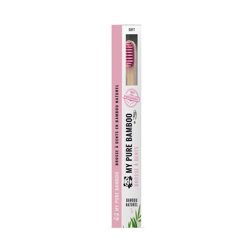 Denti-smile brosse à dents bambou Medium Rose nova parapharmacie prix maroc casablanca