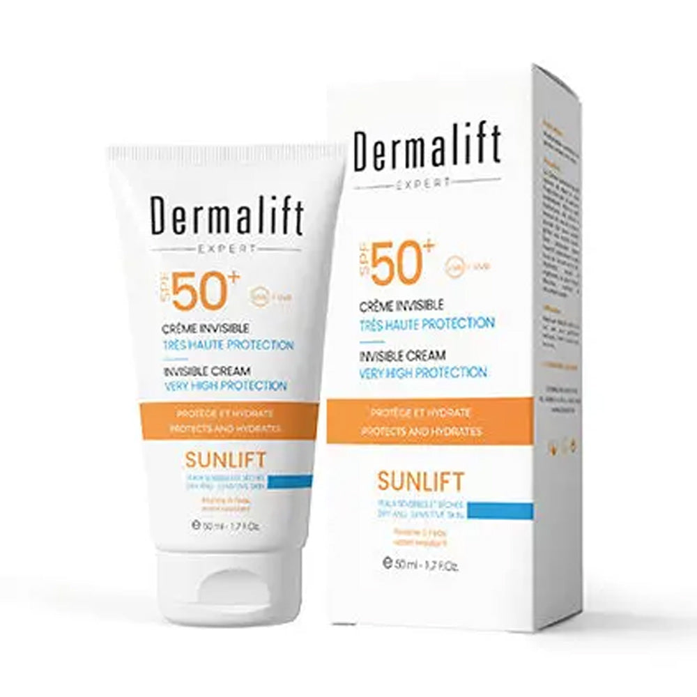 Dermalift Sunlift Ecran Invisible SPF 50+ Peau Sèche à Très Sèche 50 ml nova parapharmacie prix maroc casablanca