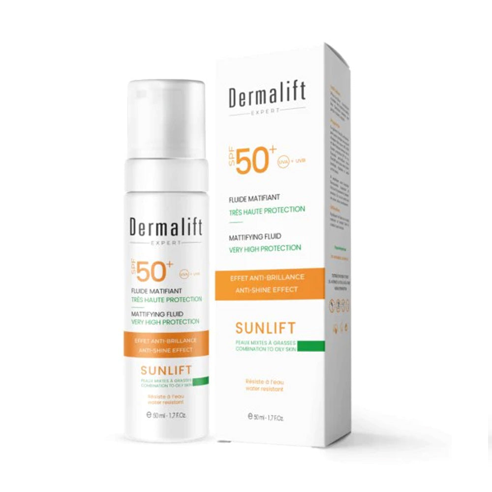 Dermalift Sunlift Fluide Matifiant SPF 50+ Très Haute Protection 50 ml nova parapharmacie prix maroc casablanca