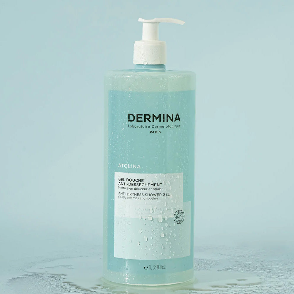 Dermina Atolina Gel Douche Apaisant 1000ml  nova parapharmacie prix maroc casablanca