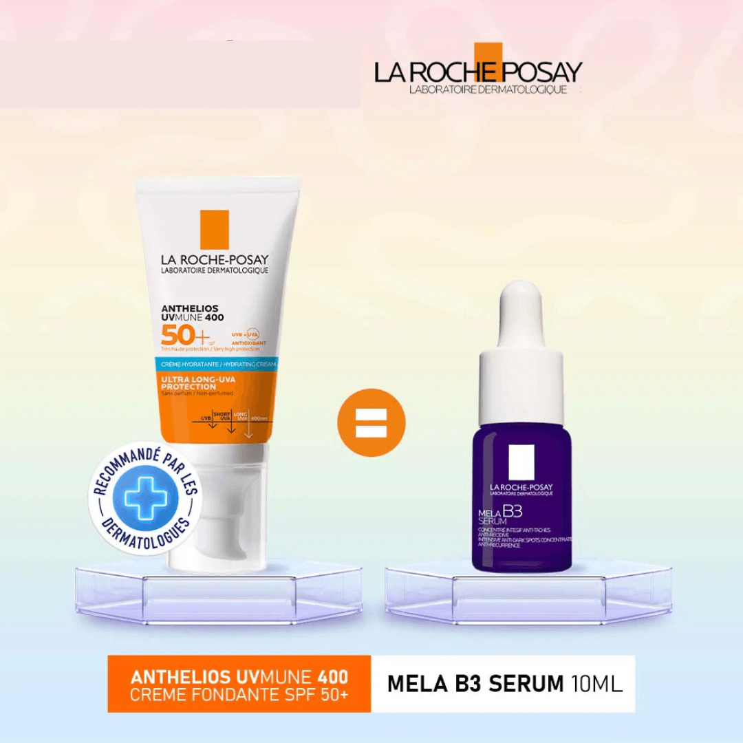 LA ROCHE POSAY ANTHELIOS ULTRA CRÈME INVISIBLE SPF 50+ 50ML =MELA B3 SERUM 10ML OFFERT - Global Para