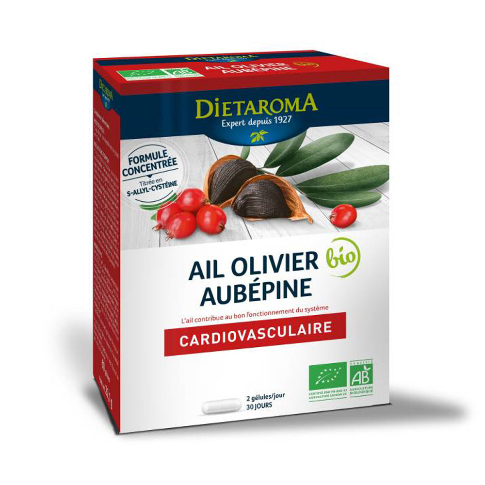 Dietaroma Ail Olivier Aubépine 60 Gélules | Global Para 