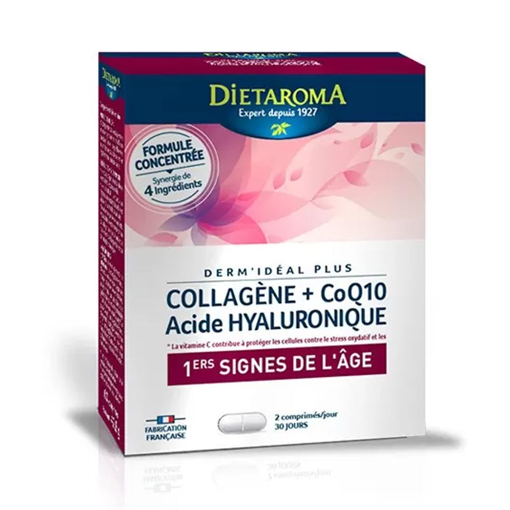 Dietaroma Collagene + CoQ10 + Acide Hyaluronique 60 Comprimes | Global Para 