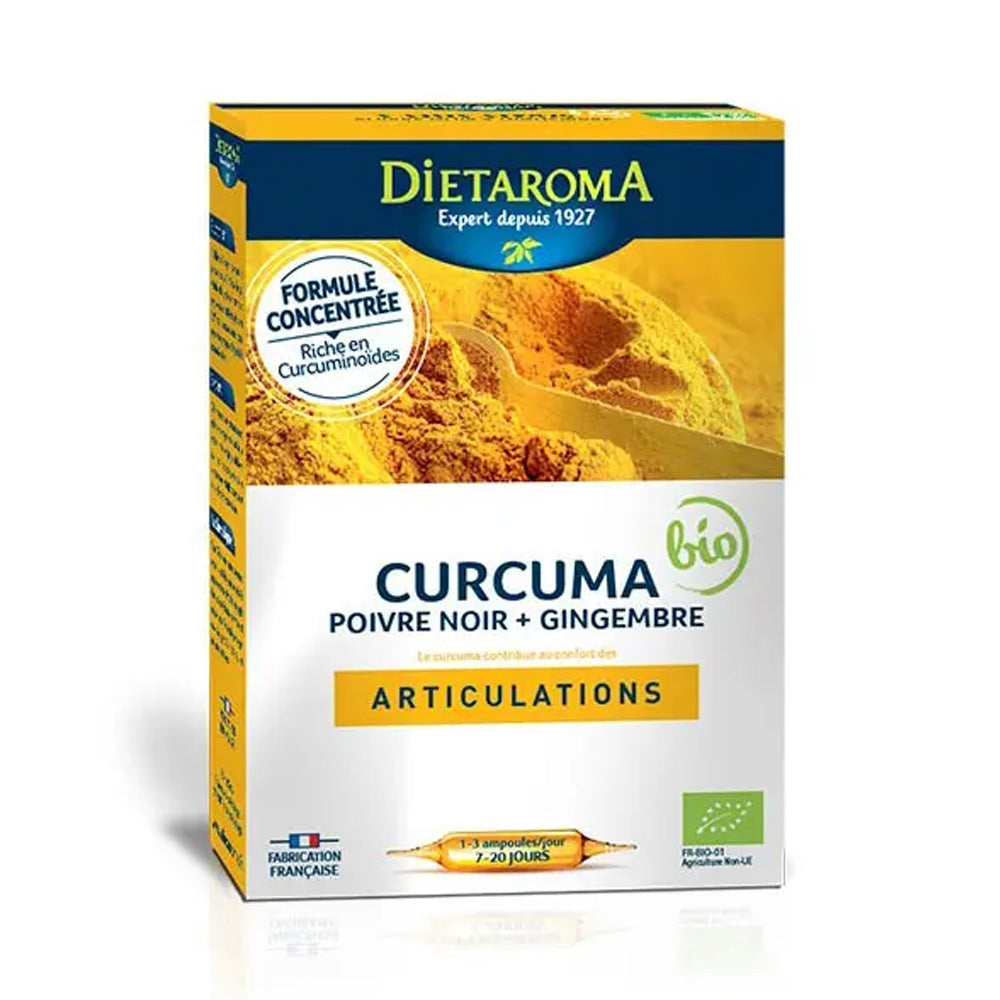 Dietaroma Curcuma +Gingembre 20 Ampoules*10ml | Global Para 