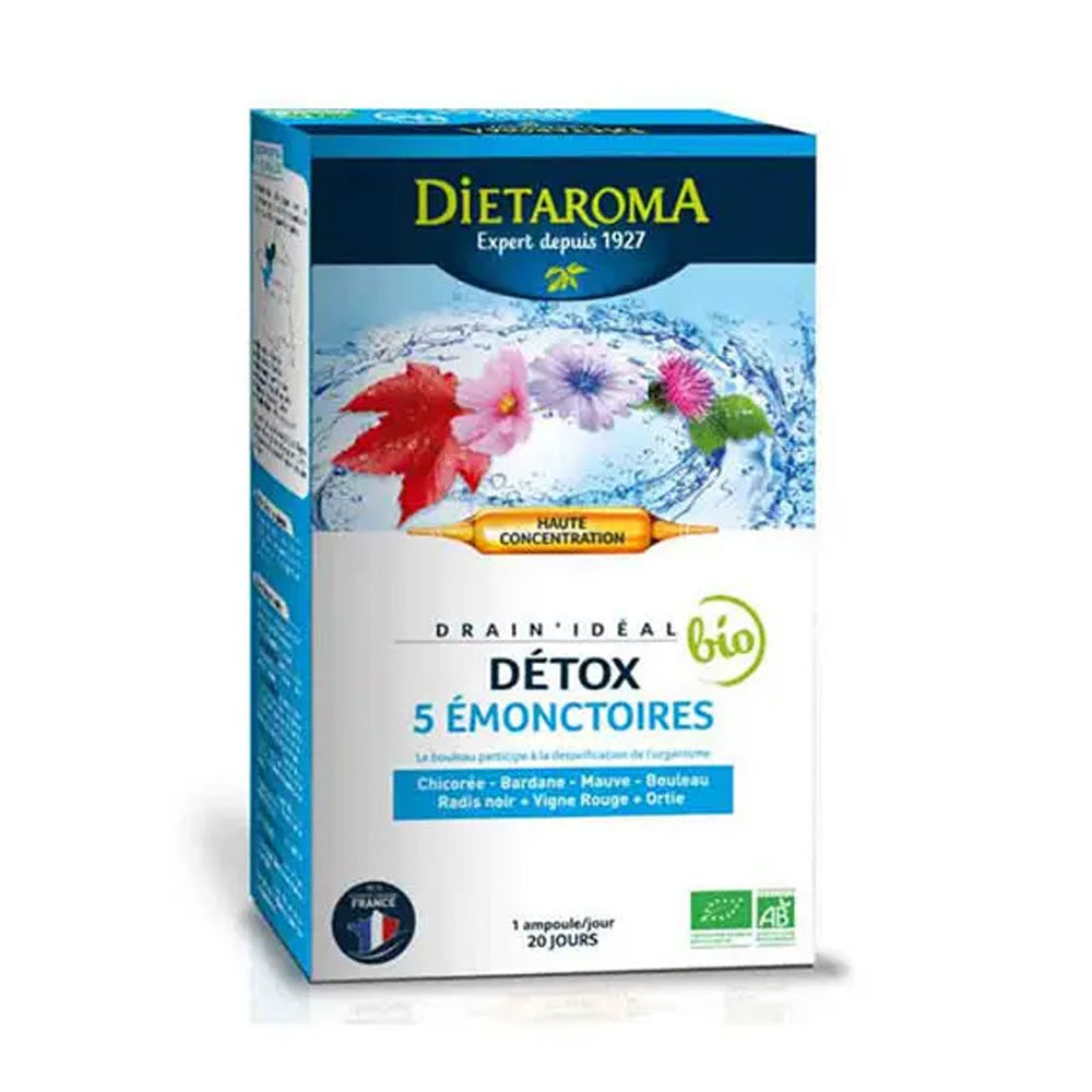 Dietaroma Detox 5 Emonctoires 20 Ampoules*15 ml | Global Para 