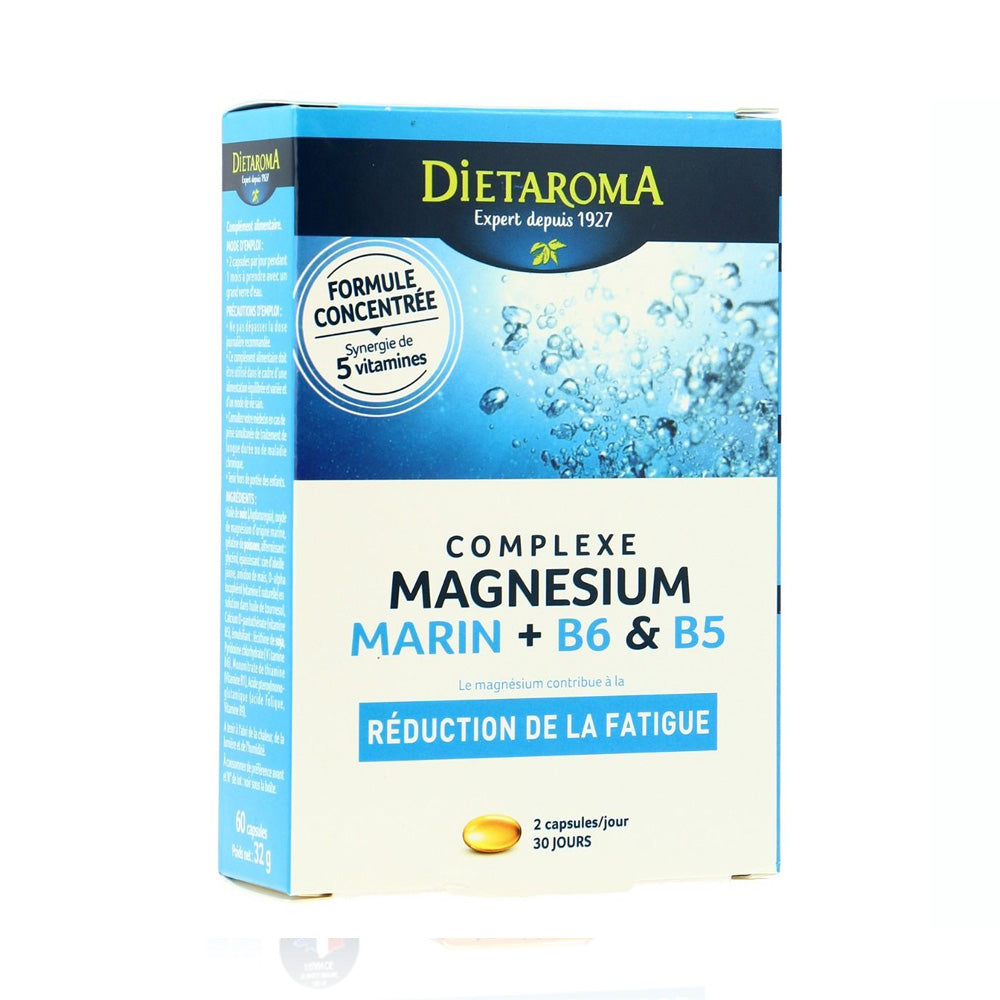 Dietaroma Magnesium marin+ B6 Et B5 60 Capsules | Global Para 