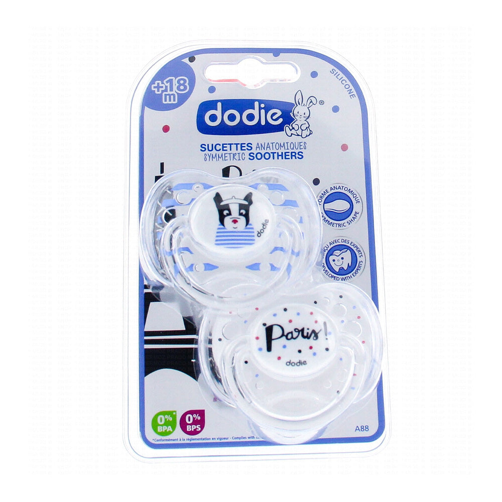 Dodie 2 Sucettes Anatomique Paris +18m A88 | Global Para 