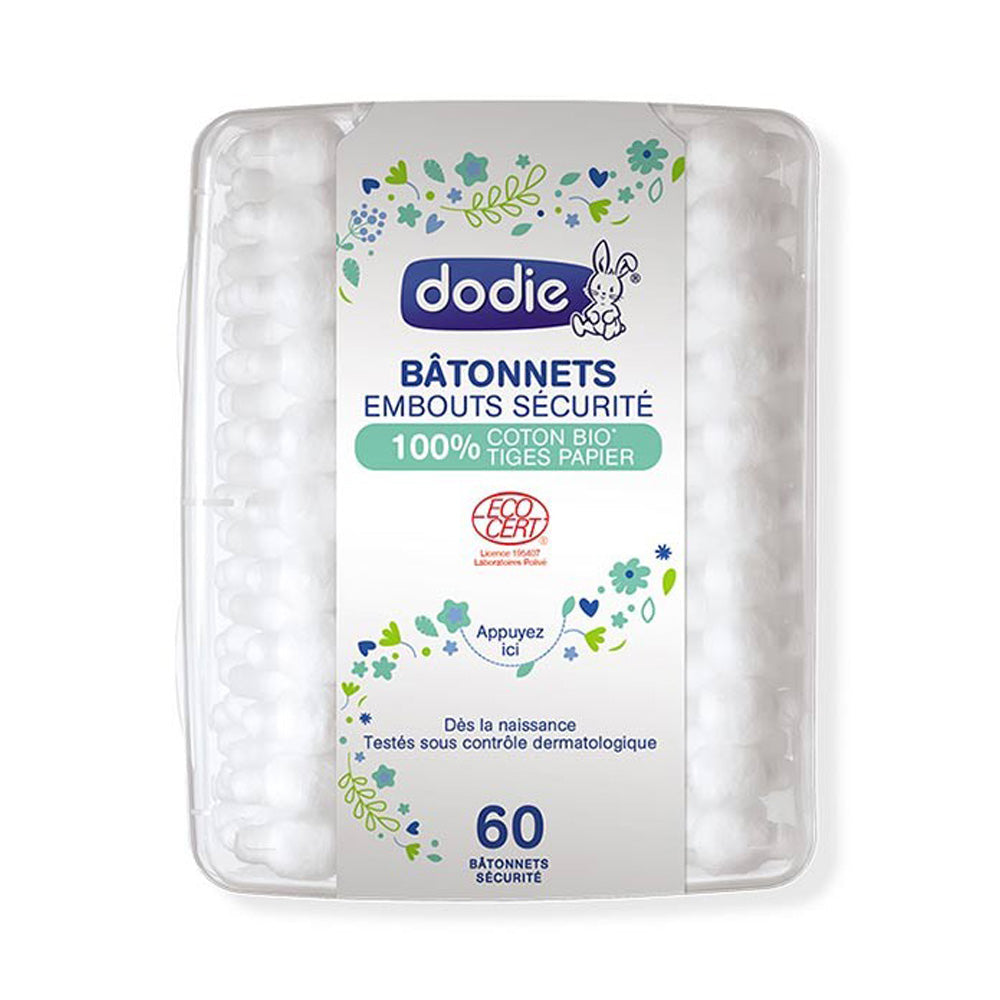 Dodie Bâtonnets BéBé BIO Certifiés GOTS x60 Pièces | Global Para 