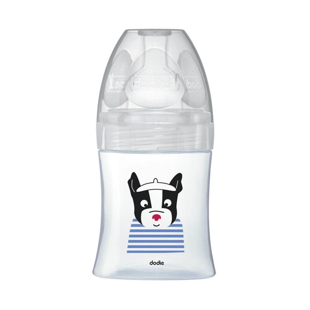 Dodie Biberons Verre Sensation+ Anti-Coliques Tétine Plate Débit Lent Paris +0m 150ml