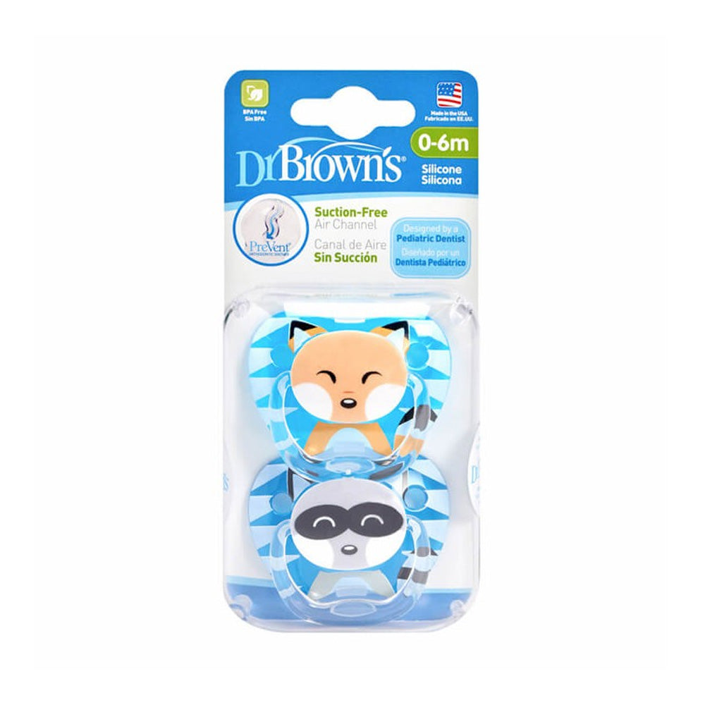 Dr Brown's 2 Sucette Printed Shield Boy 0-6m - Nova Para