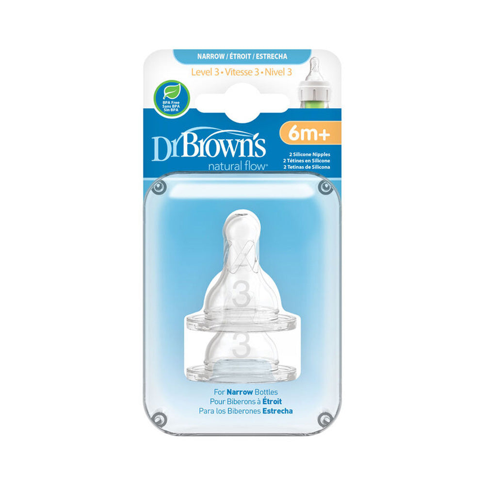 Dr Brown's 2 Tétines Col étroit L3 +6m 332-INTL - Nova Para