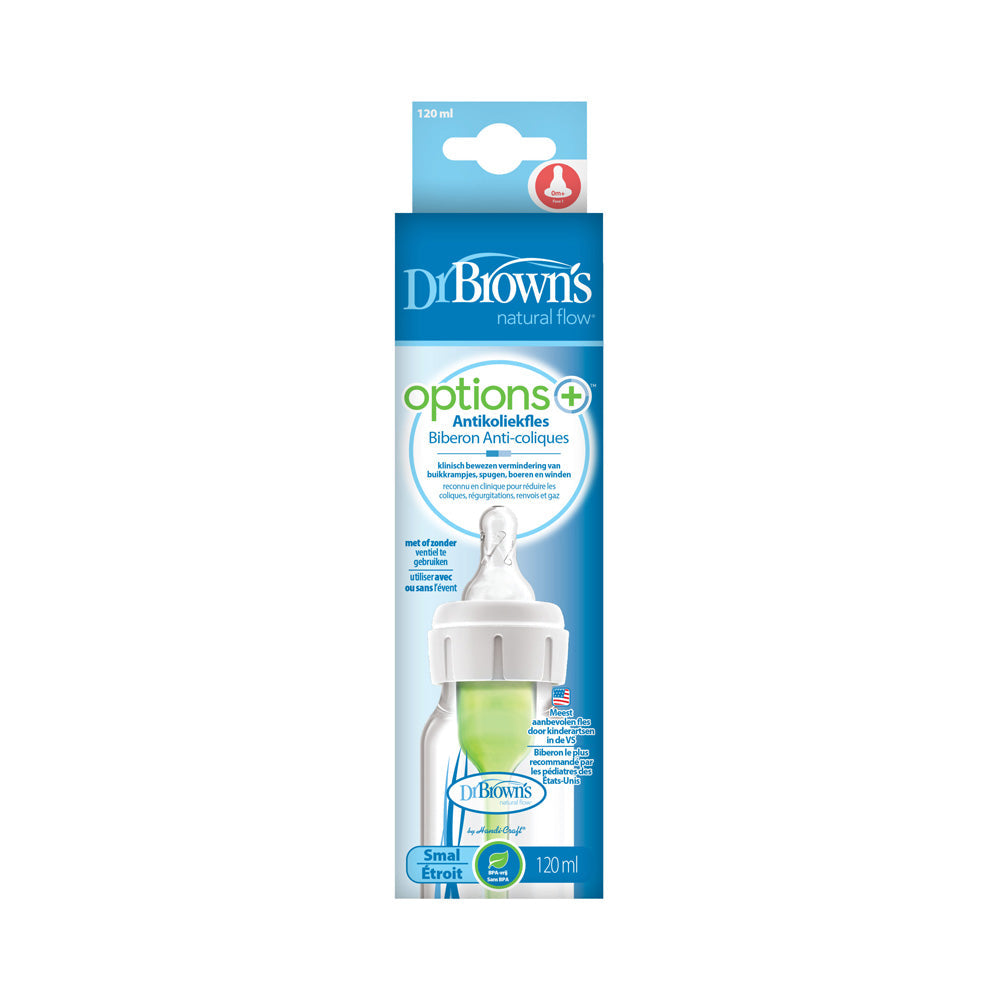 Dr Brown's Options+ Biberon à Cole étroit Anti-Colic 120ml SB41005 - Nova Para