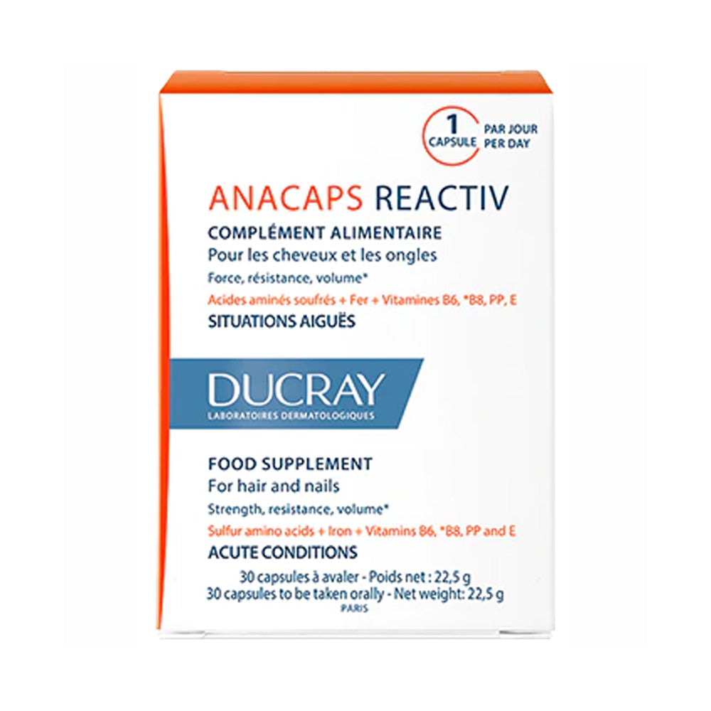 Ducray Anacaps Reactiv Complement Alimentaire 30 Capsules | Global Para 