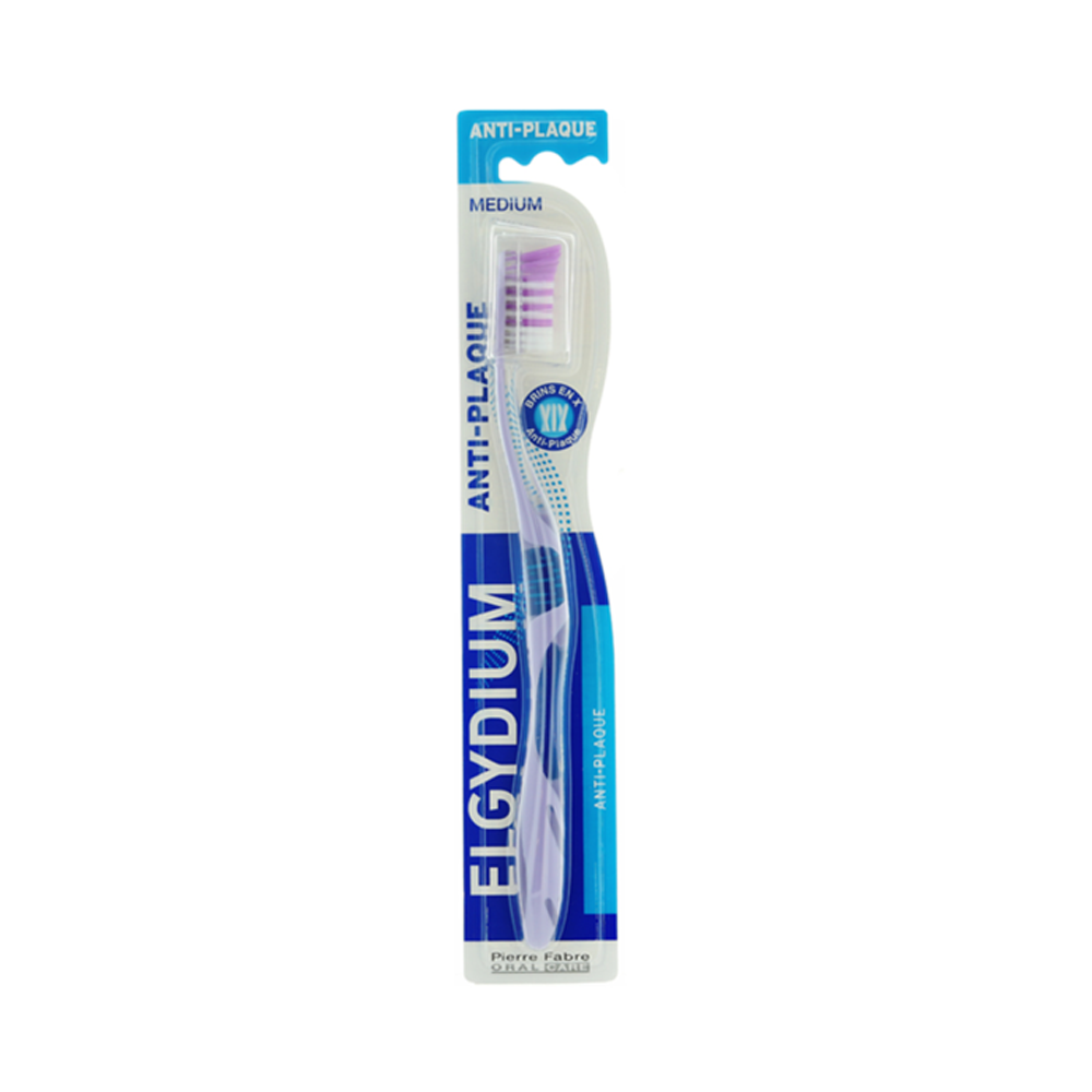 ELGYDIUM Antiplaque brosse à dents medium | Global Para 