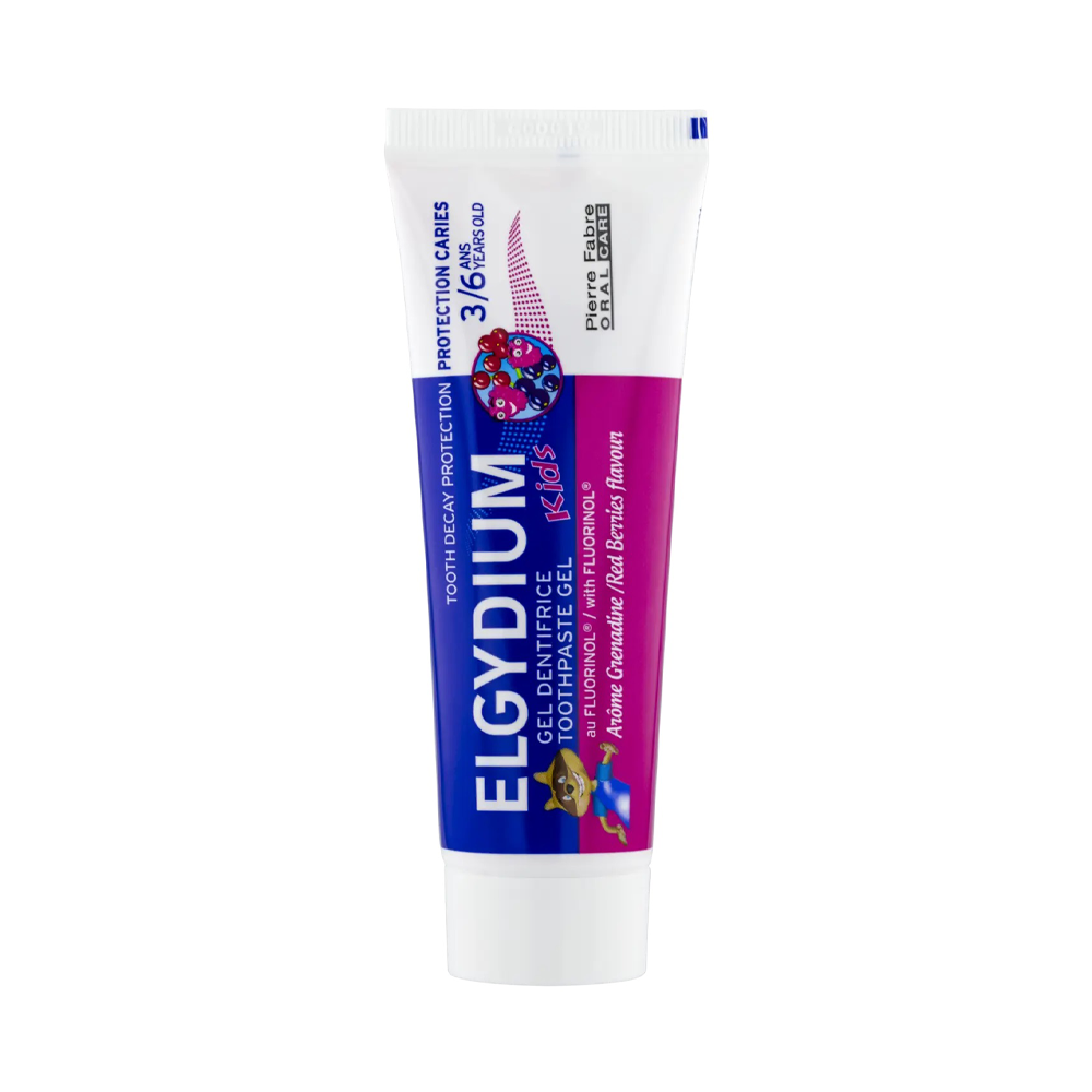 ELGYDIUM Kids Grenadine 3/6 ans dentifrice enfant 50ml  | Global Para 