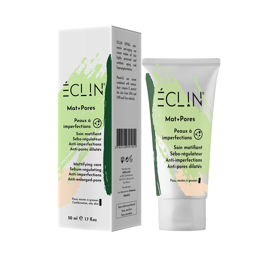 Eclin Crème Anti-Acné Mat+ Pores 50ml nova parapharmacie prix maroc casablanca