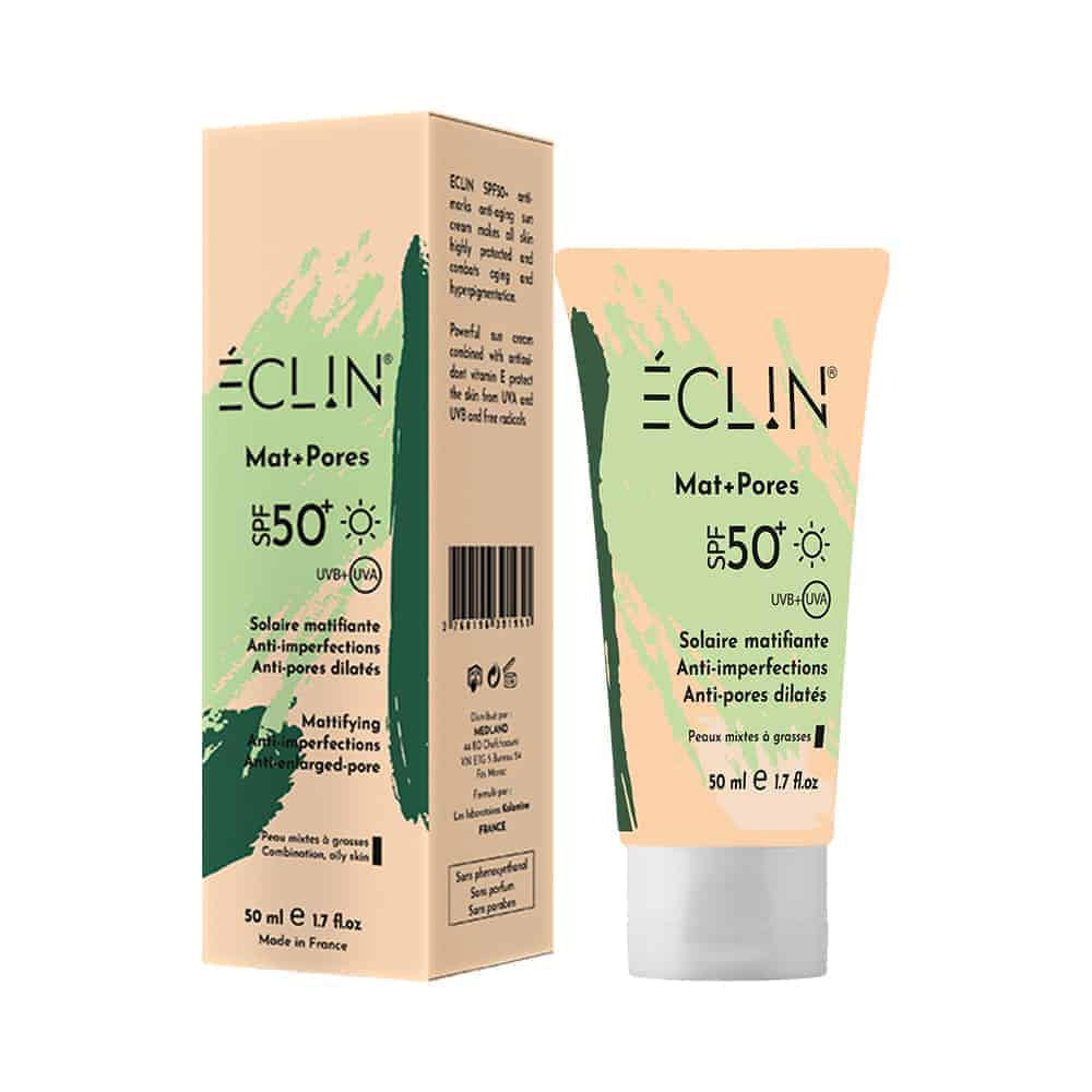 Eclin Ecran Invisible Anti-Acné Mat+ Pores SPF50+ 50ml nova parapharmacie prix maroc casablanca