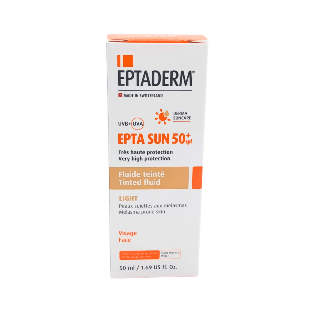 Eptaderm Epta Sun spf50+ Fluide Teinte Light 50ml - Global Para