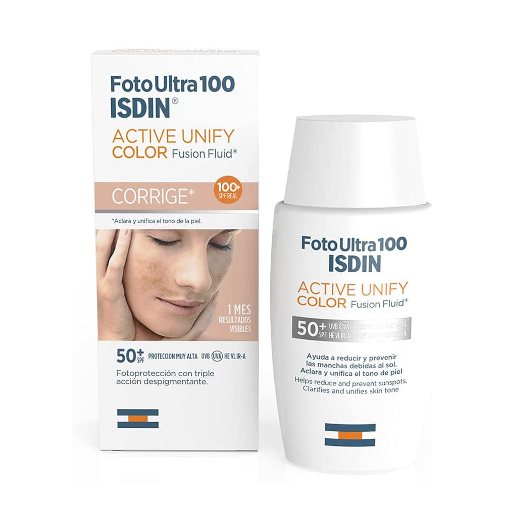 Foto Ultra ISDIN Active Unify Fusion Fluid SPF50+ 50ml Teinte nova parapharmacie prix maroc casablanca