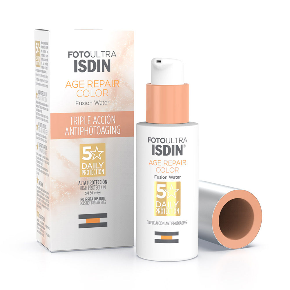 Foto Ultra ISDIN Age Repair Color Fusion Water SPF50+ 50ml nova parapharmacie prix maroc casablanca