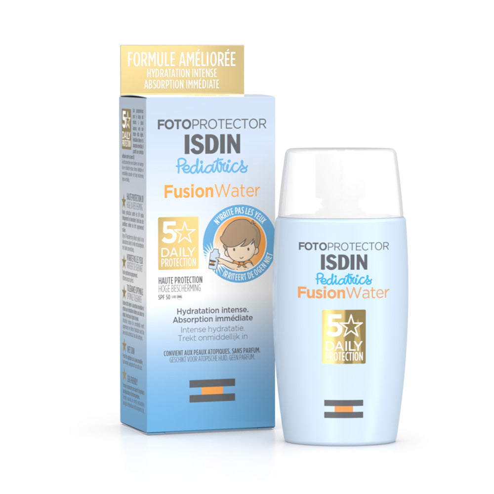 Fotoprotector ISDIN Fusion Water Pediatrics SPF50+ 50ml nova parapharmacie prix maroc casablanca