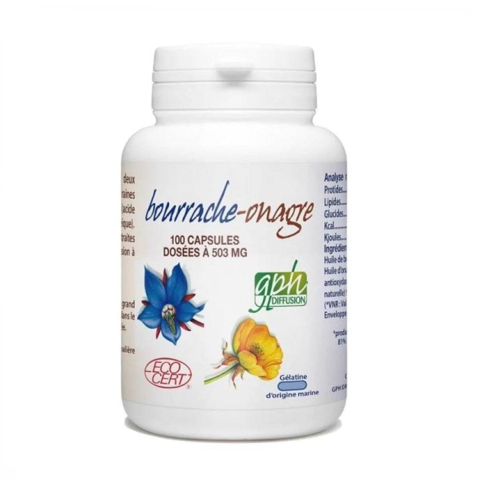 GPH Diffusion Bourrache 503 mg 100 Capsules - Global Para
