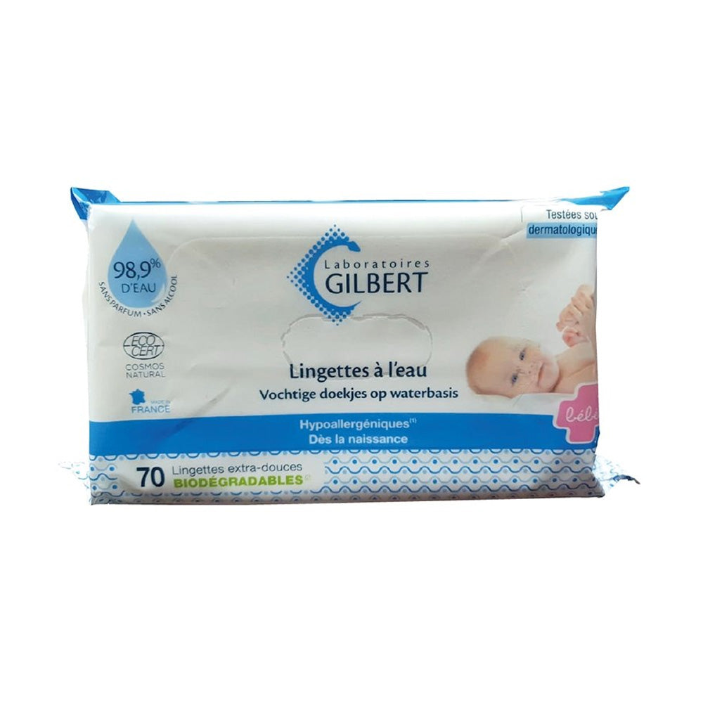 Gilbert Lingettes Bébé à l’Eau 70 Unités nova parapharmacie prix maroc casablanca