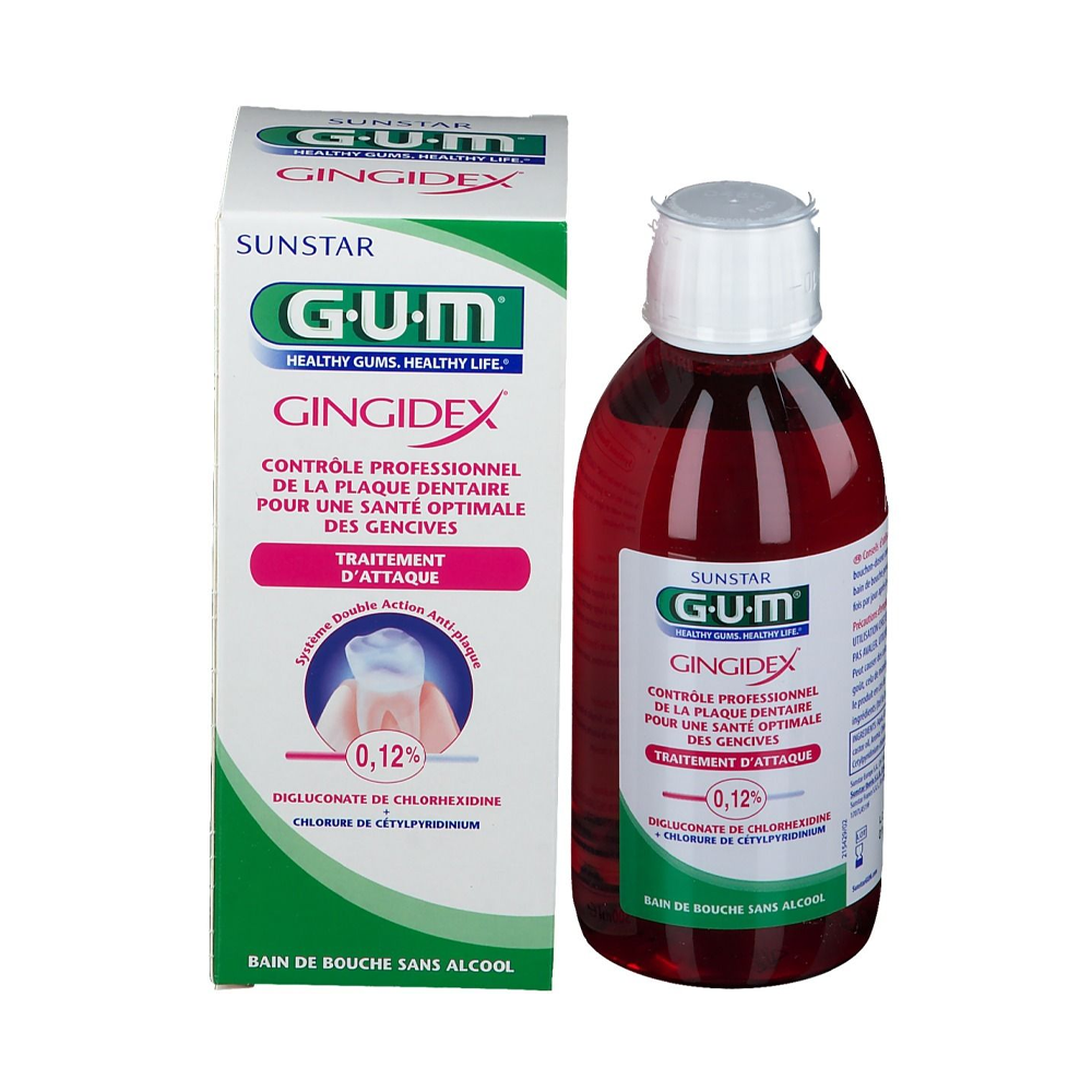 Gum GINGIDEX 0,12% Bain De Bouche 300ml (1784) nova parapharmacie prix maroc casablanca