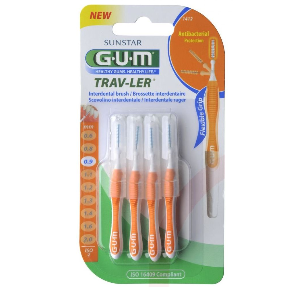 Gum PROXABRUSH TRAV-LER Brossette Interdentaire 0,9mm (1412) nova parapharmacie prix maroc casablanca