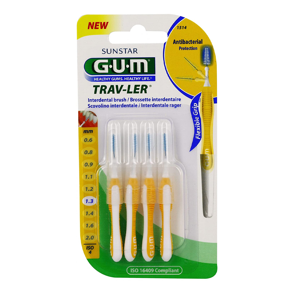 Gum PROXABRUSH TRAV-LER Brossette Interdentaire 1,3mm (1514) nova parapharmacie prix maroc casablanca